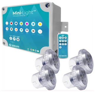 Kit De 4 Minilight 6W Cable 5 Mts Con Fuente Y Controlador 1 Kit De 4 Minilight 6W Cable 5 Mts Con Fuente Y Controlador